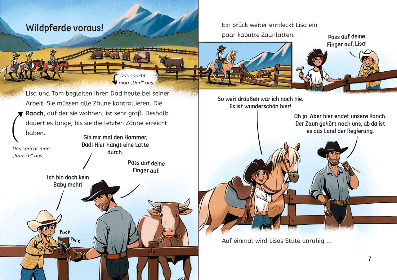 Leselöwen 3. Klasse - Freiheit für die Mustangs 9783743218949_11