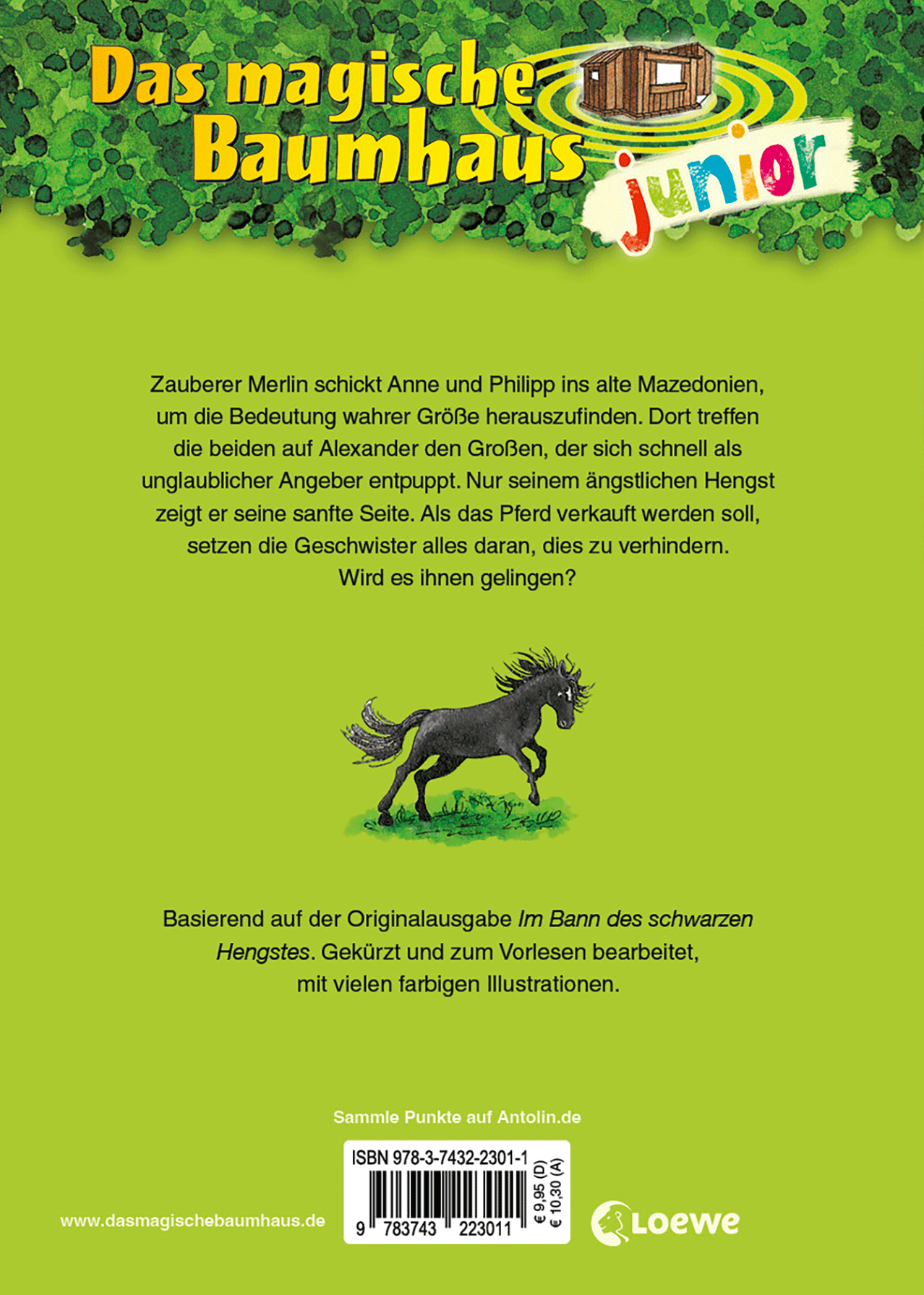 Das magische Baumhaus junior (Band 42) - Das rätselhafte schwarze Pferd 9783743223011_01
