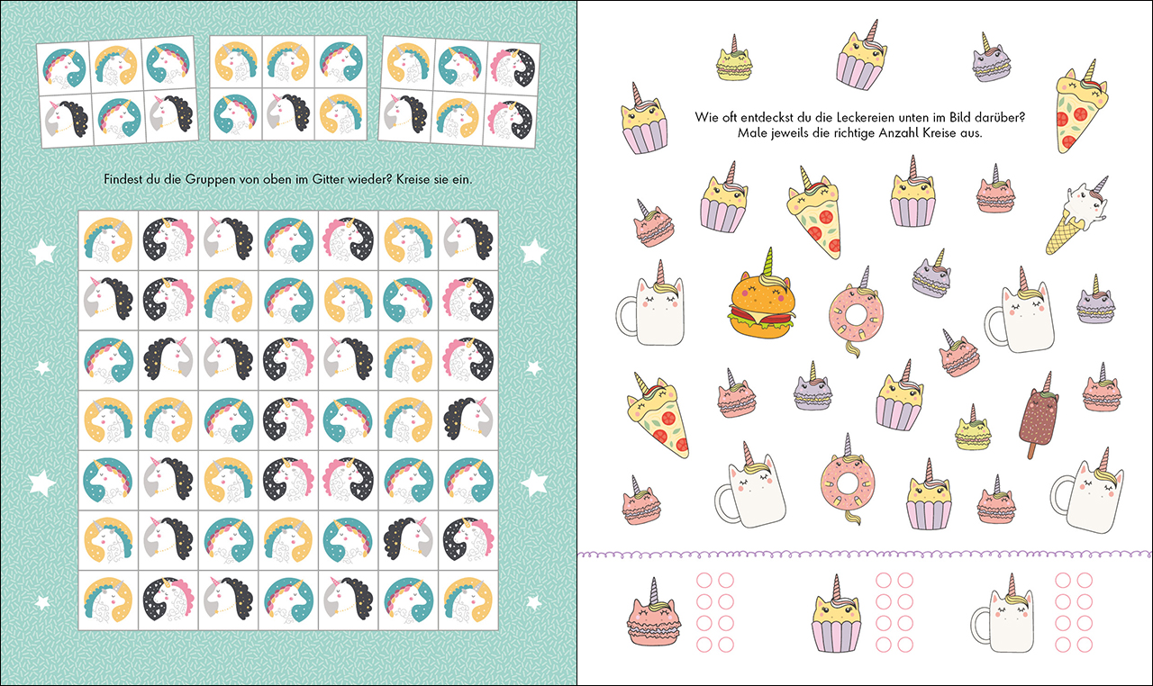 Gute-Laune-Rätsel für unterwegs - Einhörner 9783743214460_4 Gute-Laune-Rätsel für unterwegs - Einhörner 9783743214460_4