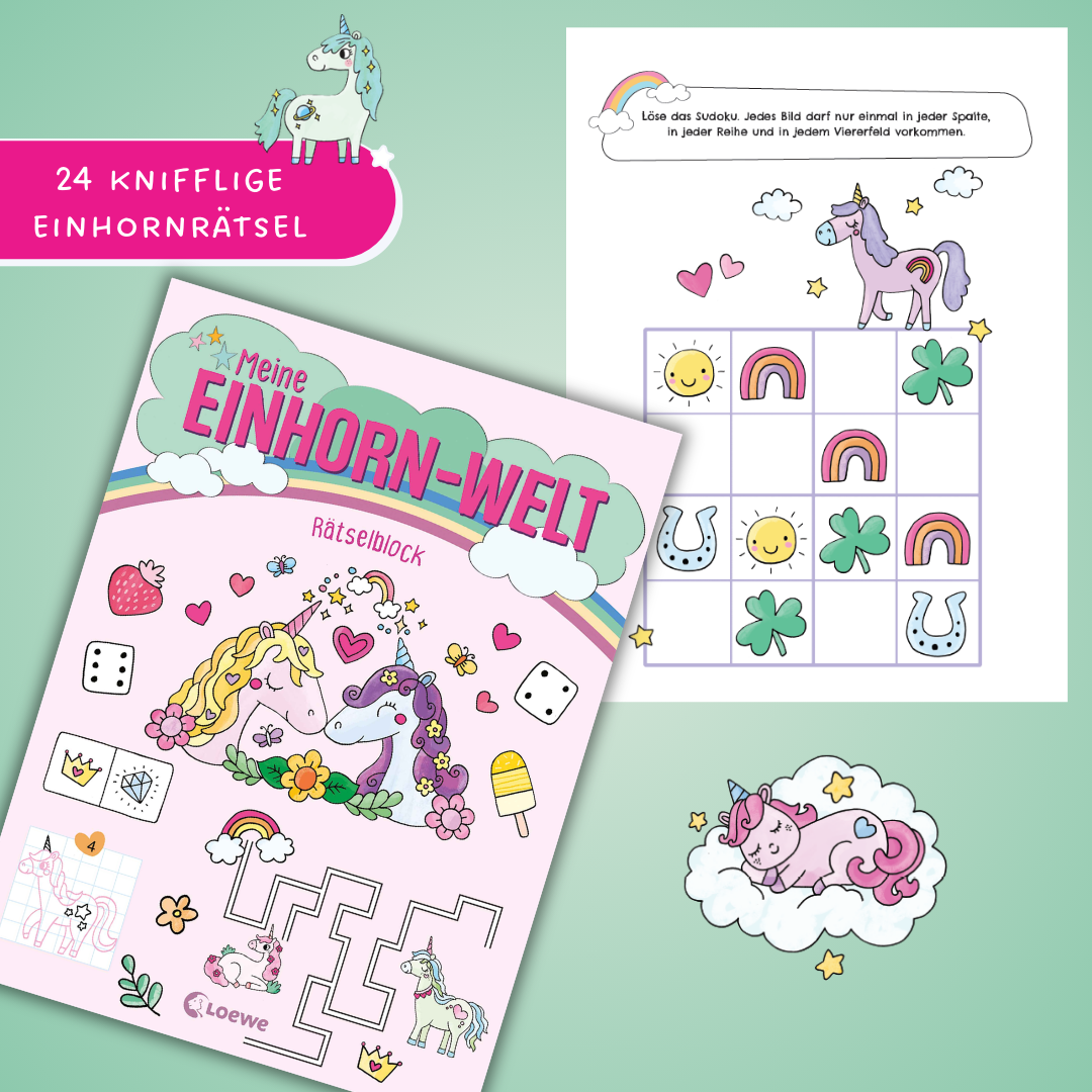 Meine Einhorn-Welt - Rätselblock 9783743224254_02