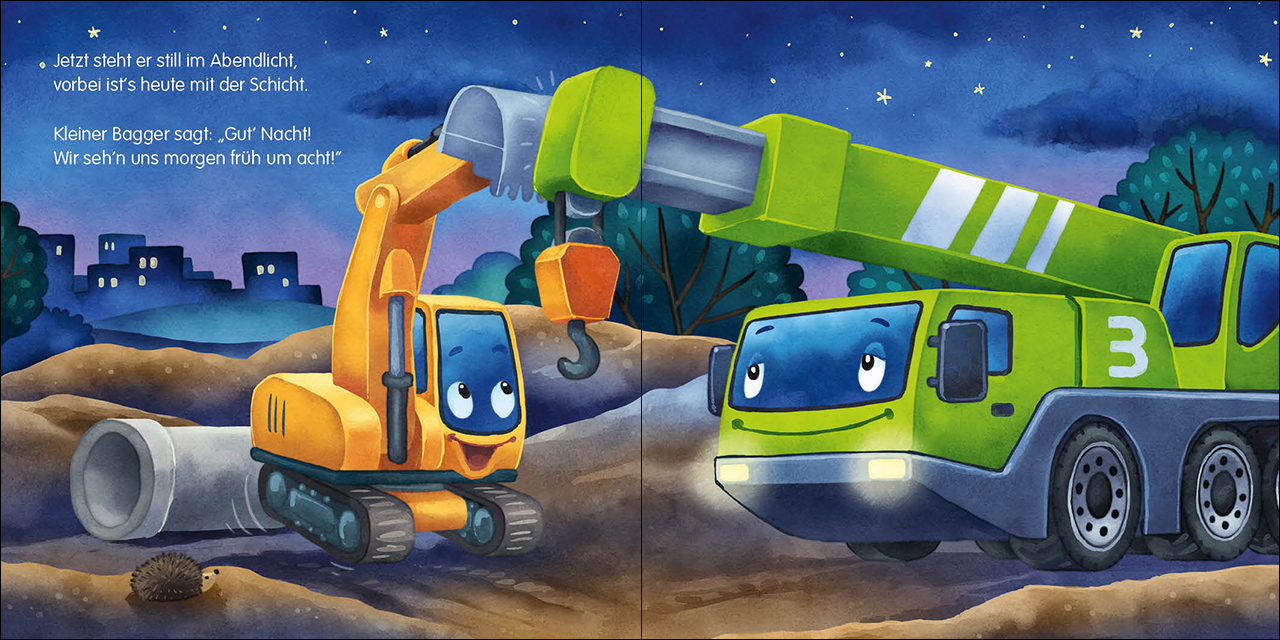 Gute Nacht, kleiner Bagger! 9783743205192_4 Gute Nacht, kleiner Bagger! 9783743205192_4