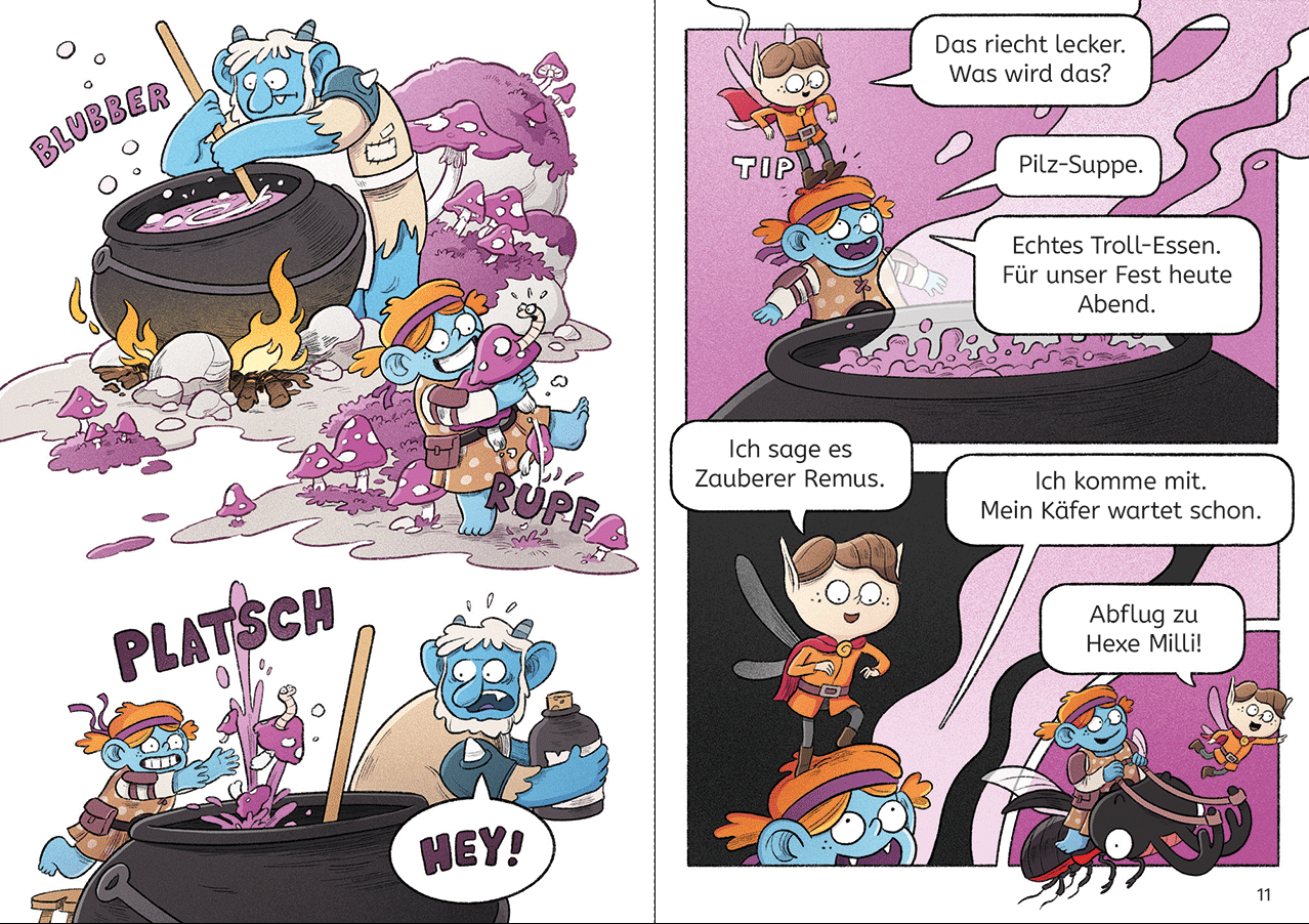 Innenseite Leseloewen Comics; Linkziel: Leseloewen Comics Landingpage Abschnitt