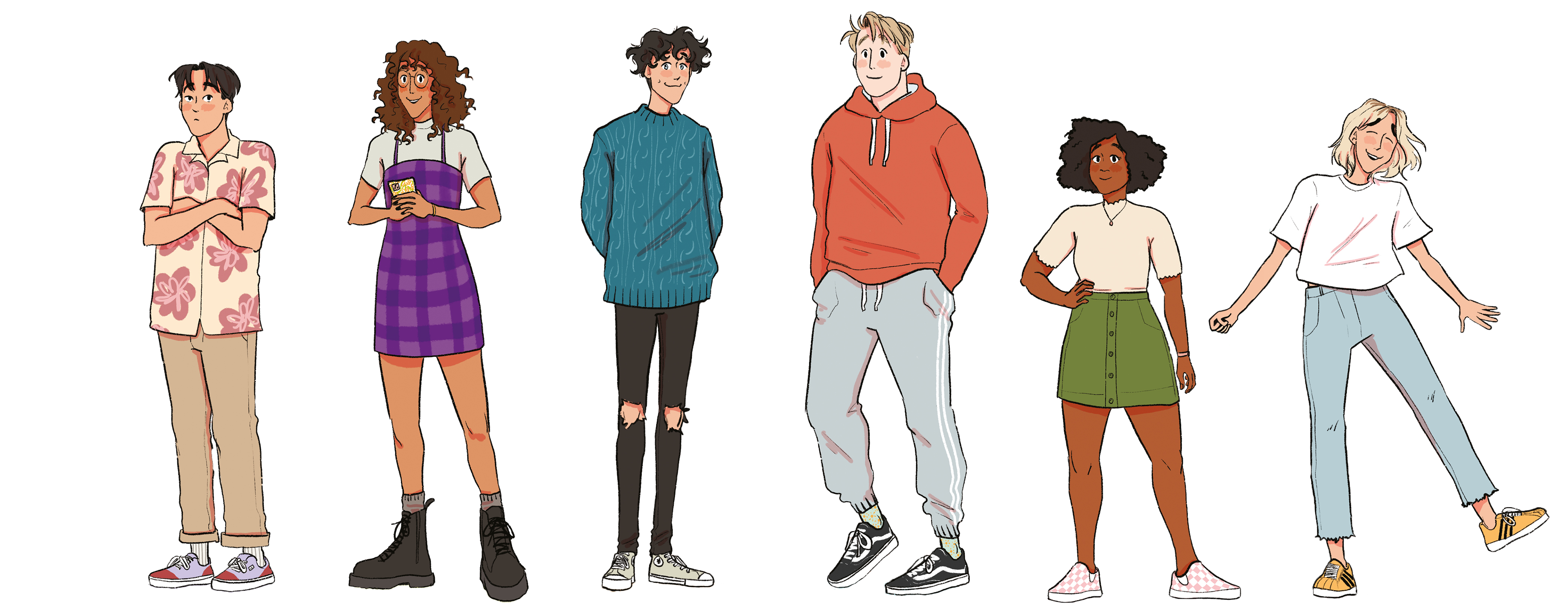 die Charaktere aus der Heartstopper-Reihe
