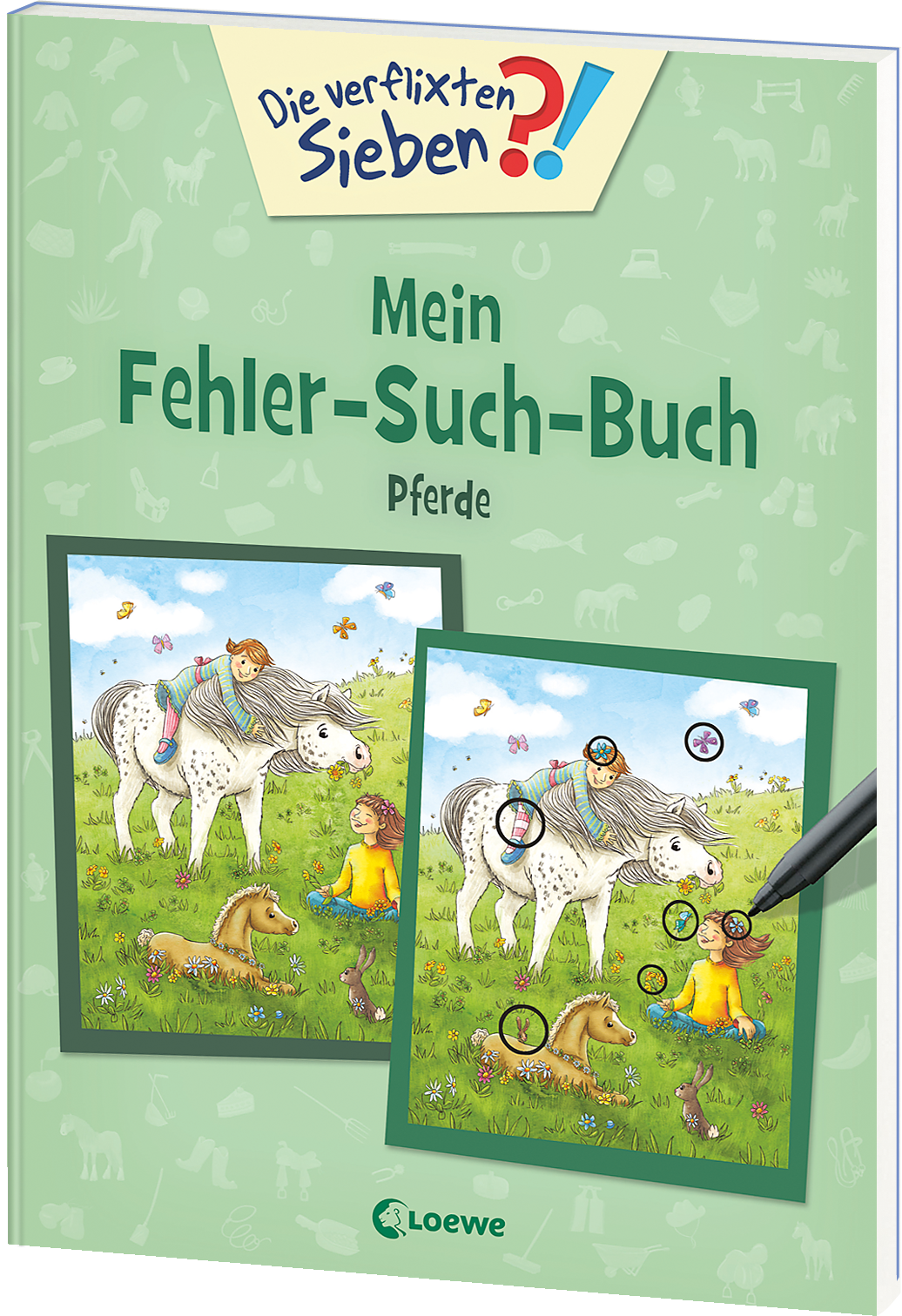 Die verflixten Sieben - Mein Fehler-Such-Buch - Pferde  9783743203419