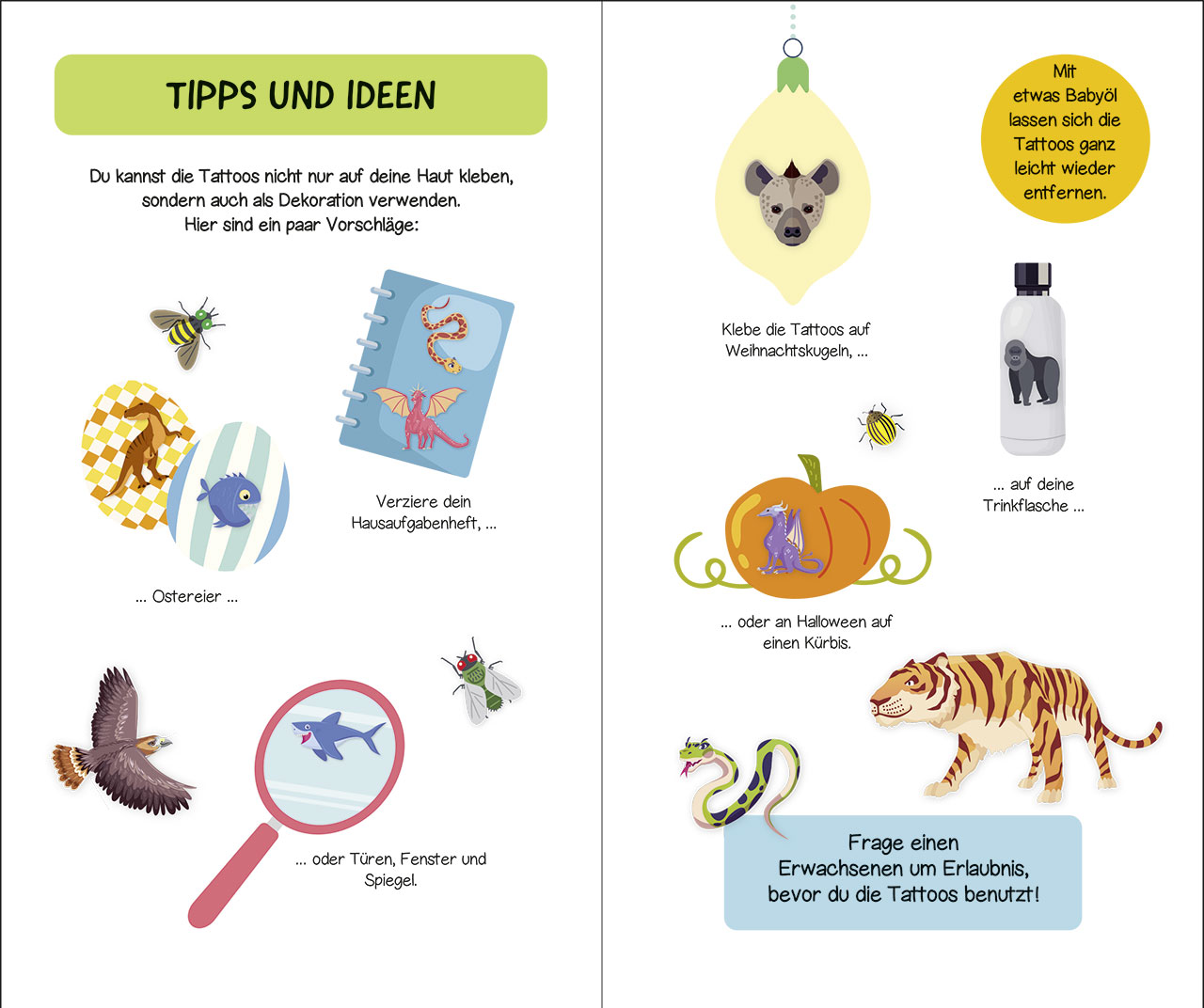 Meine schönsten Kindertattoos - Wilde Tiere 9783743220287_05