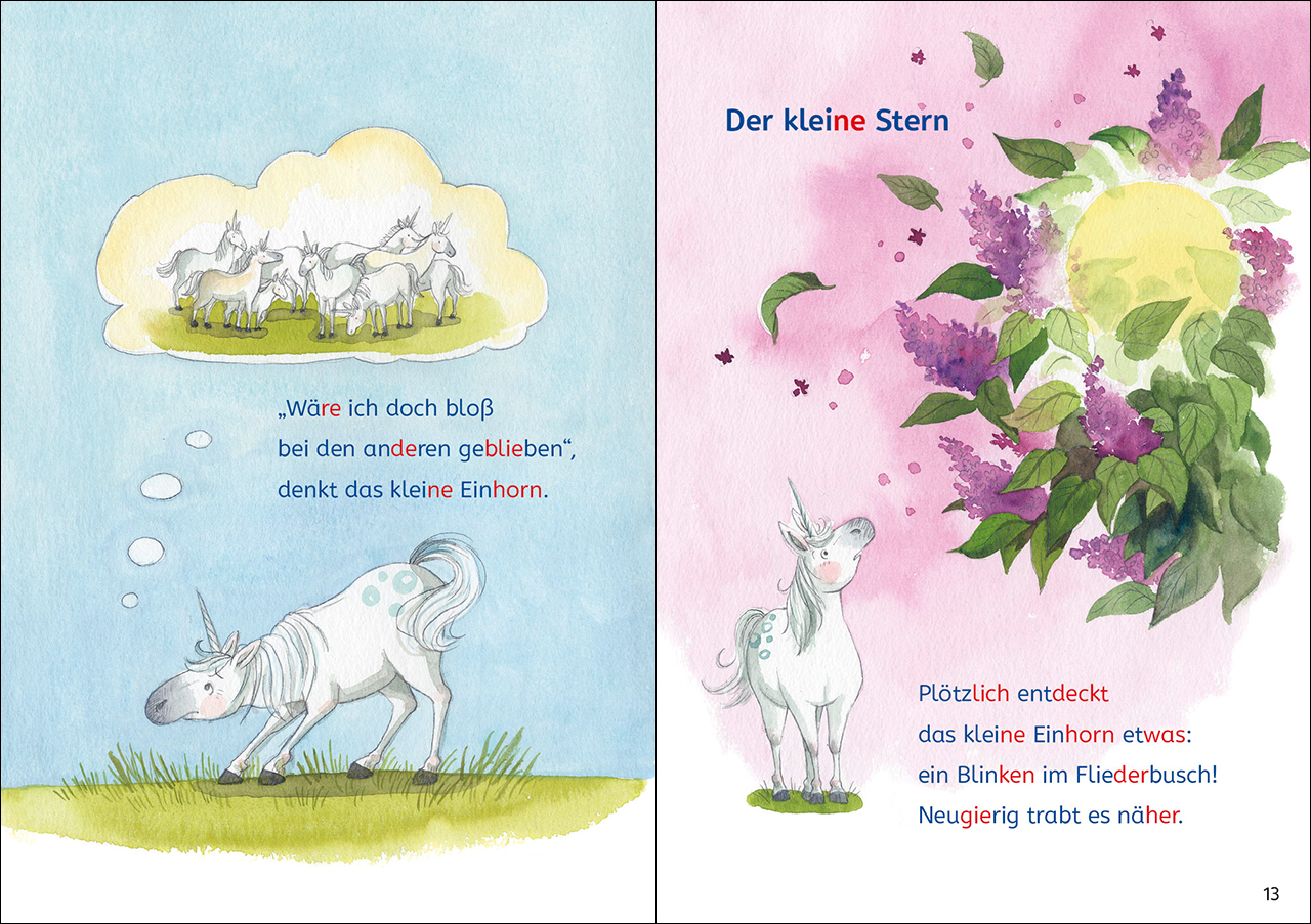 Leselöwen Lesetraining 1. Klasse - Ein Stern für das kleine Einhorn 9783743214316_1