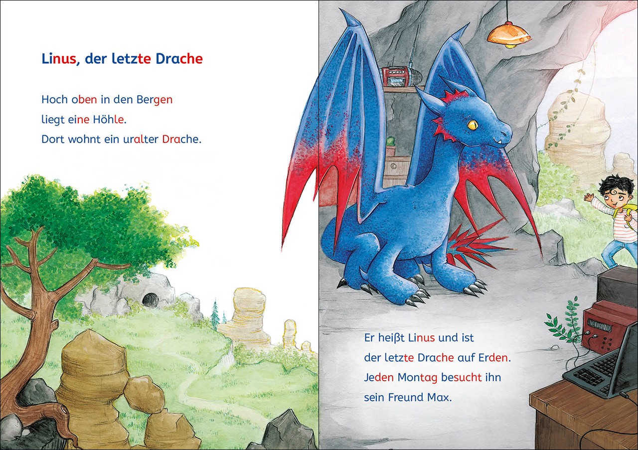 Leselöwen Lesetraining 1. Klasse - Das geheimnisvolle Drachenei 9783743210578_1