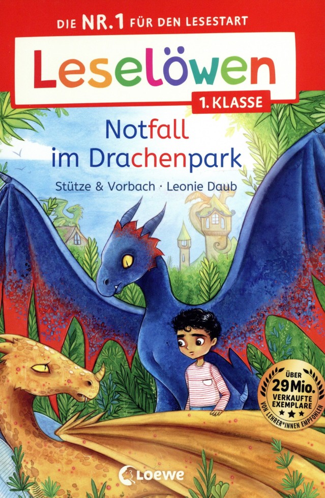 Cover von Leselöwen 1.Klasse Notfall im Drachenpark, Linkziel: Titeldetailseite des Buches