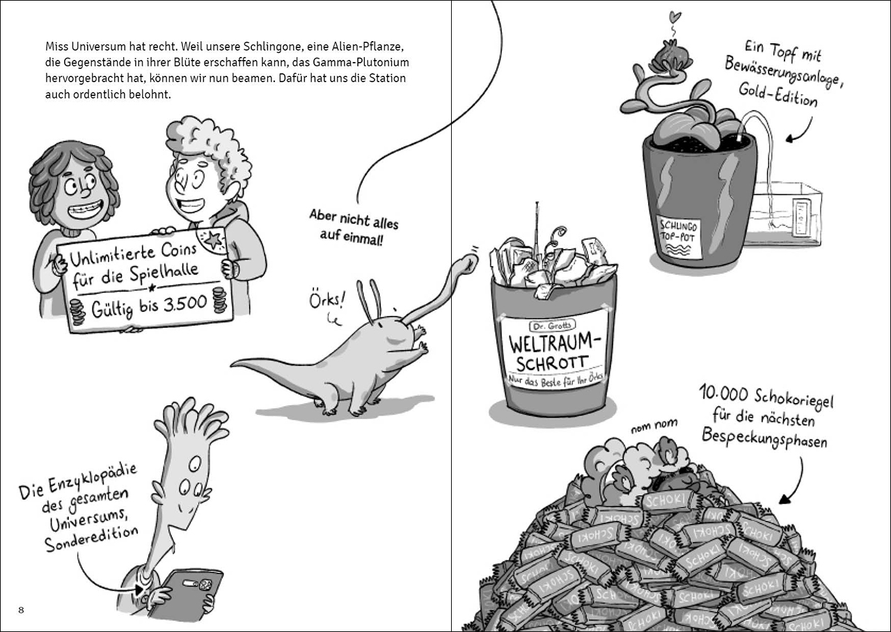 Die Weltraumschule (Band 2) - Ein schleimiger Spion 9783743206762_4