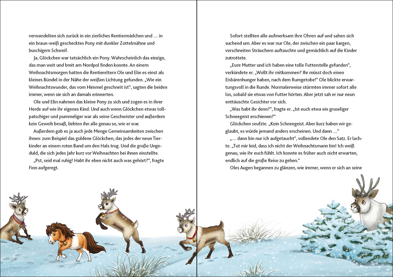 Glöckchen, das Weihnachtspony Mein Adventskalenderbuch - Ein zauberhafter Wunsch 9783743216396_2