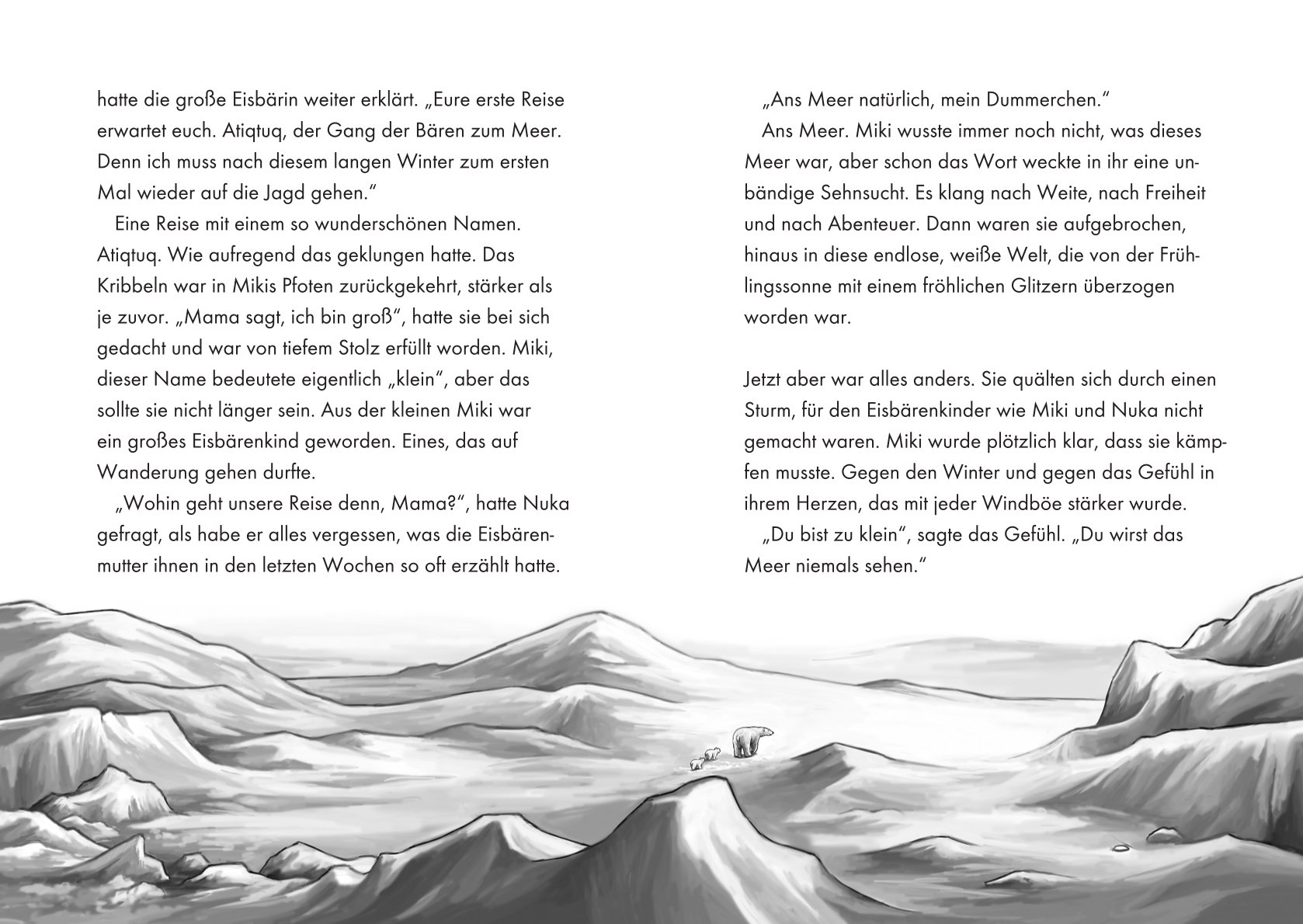 Innenseite des Buchs Die Weisheit der Eisbären von Anna Lisa Kiesel