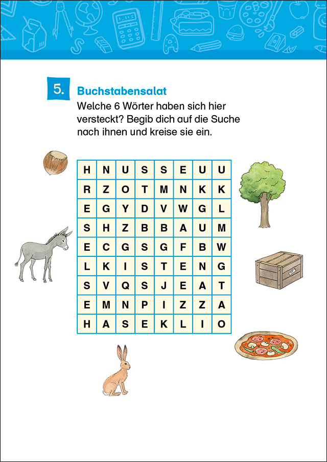 66 Kreuzworträtsel für Leseprofis - 2. Klasse (Rot) 9783743212411_2