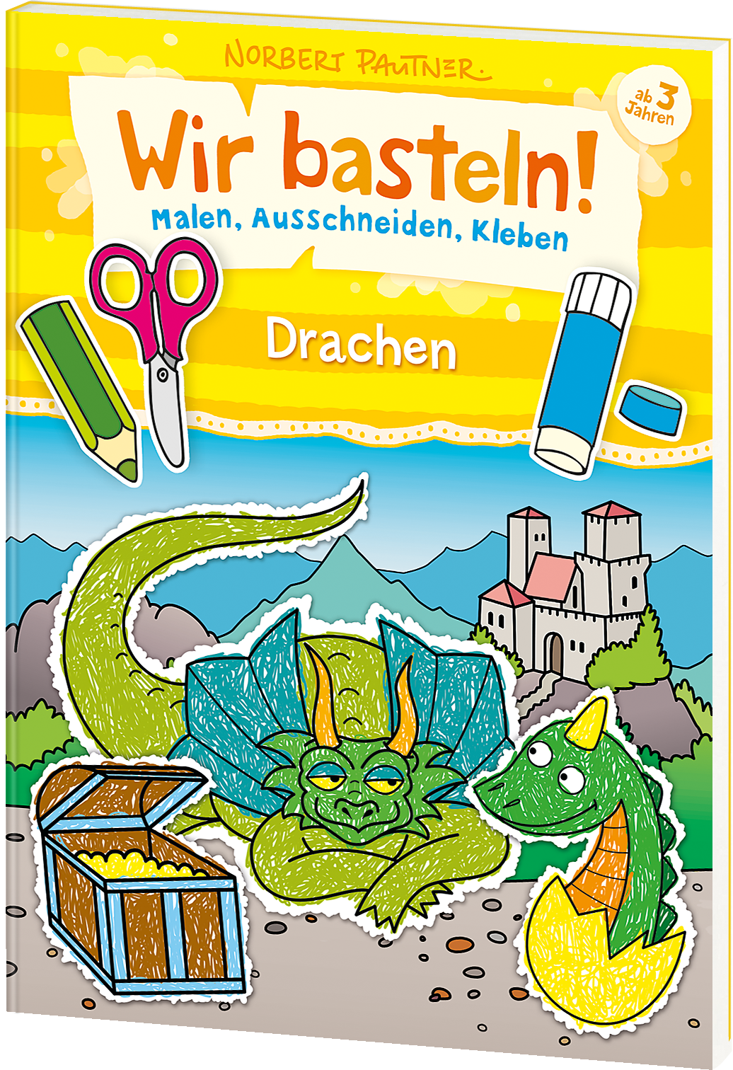 Wir basteln! - Malen, Ausschneiden, Kleben - Drachen  9783743210431