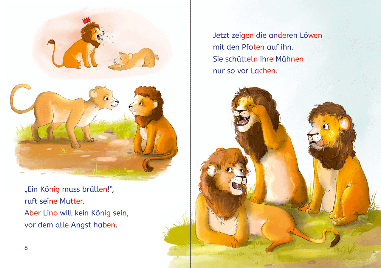 Leselöwen 1. Klasse - Ein Löwe findet Freunde 9783743220805_12