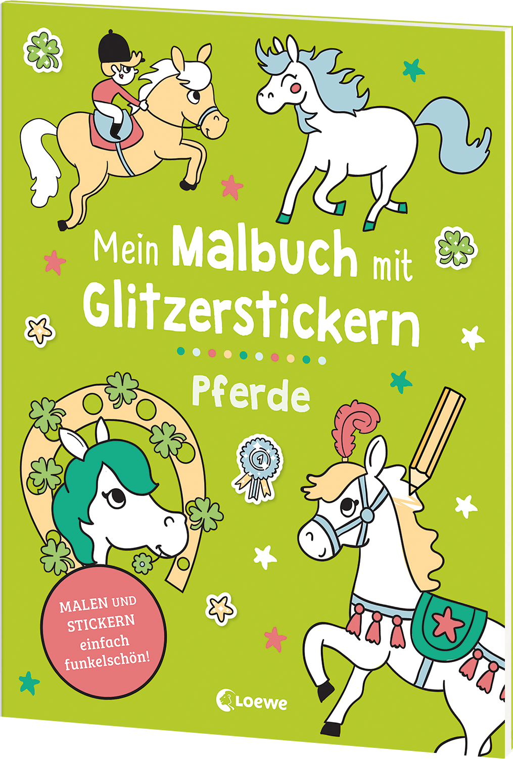 Mein Malbuch mit Glitzerstickern - Pferde 9783743216112