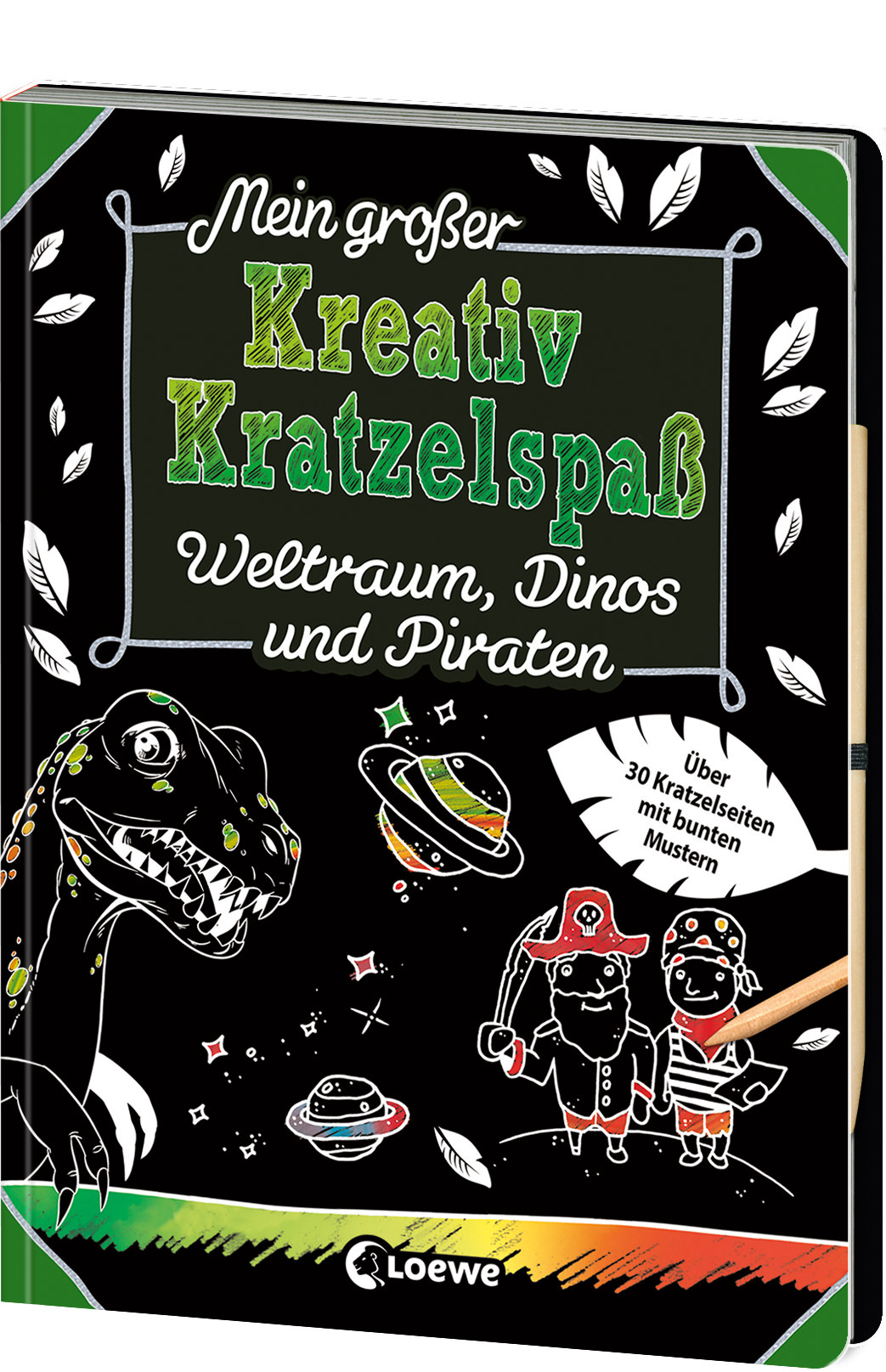 Mein großer Kreativ-Kratzelspaß: Weltraum, Dinos und Piraten 9783743210202