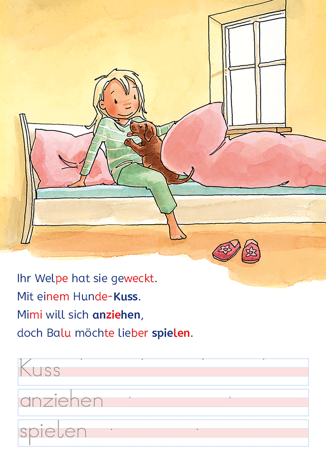 Leselöwen - Lesen und schreiben lernen mit Spurrillen - Zwei Freundinnen und ein neugieriger Welpe 9783743226739_11