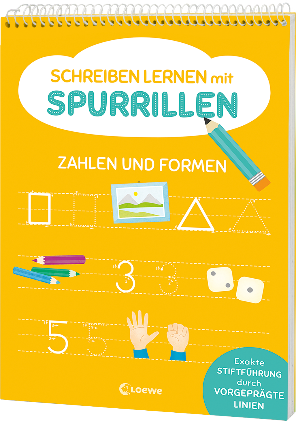 Schreiben lernen mit Spurrillen - Zahlen und Formen 9783743221505