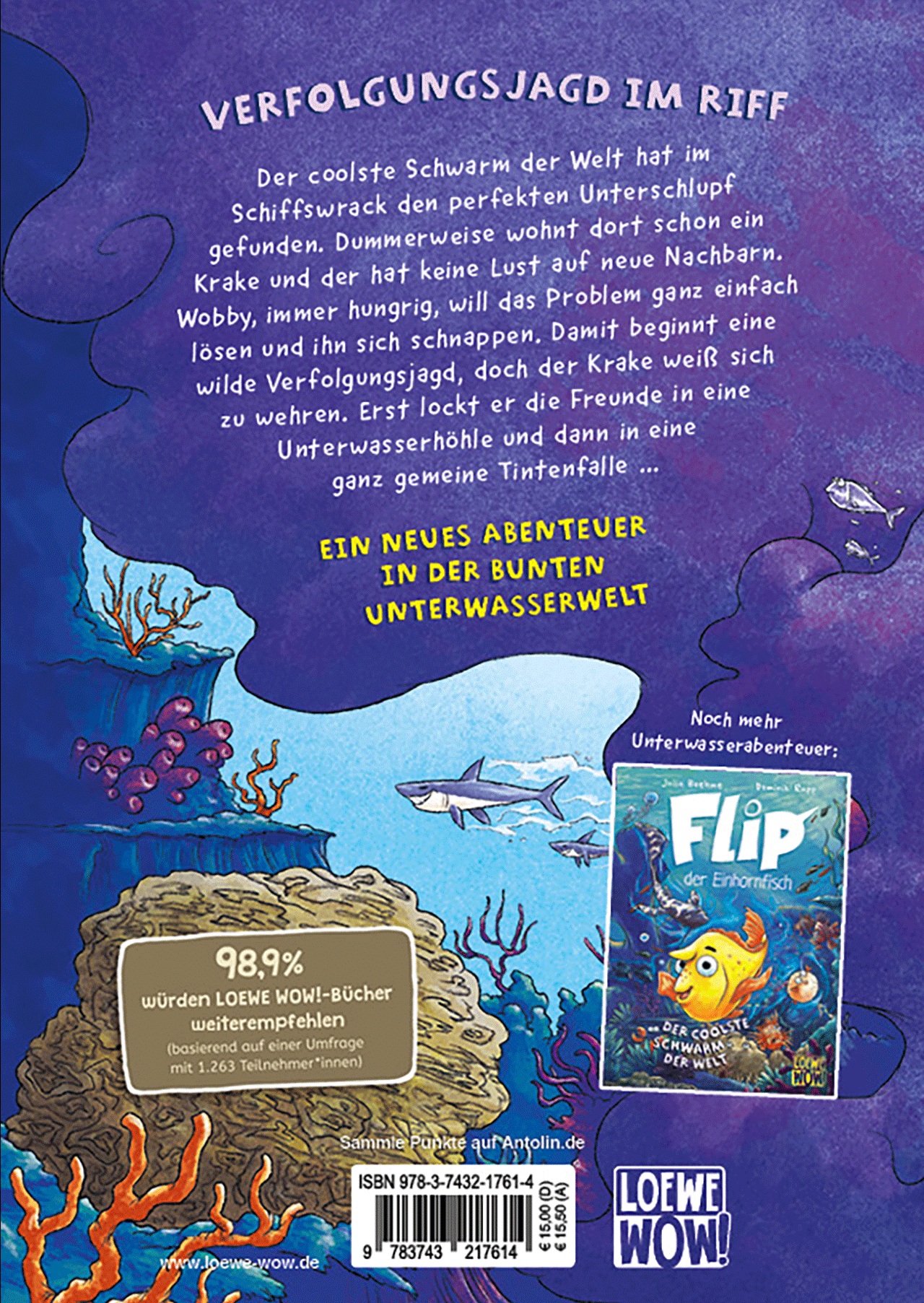 Flip, der Einhornfisch (Band 2) - Vier Freunde sitzen in der Tinte 9783743217614_01