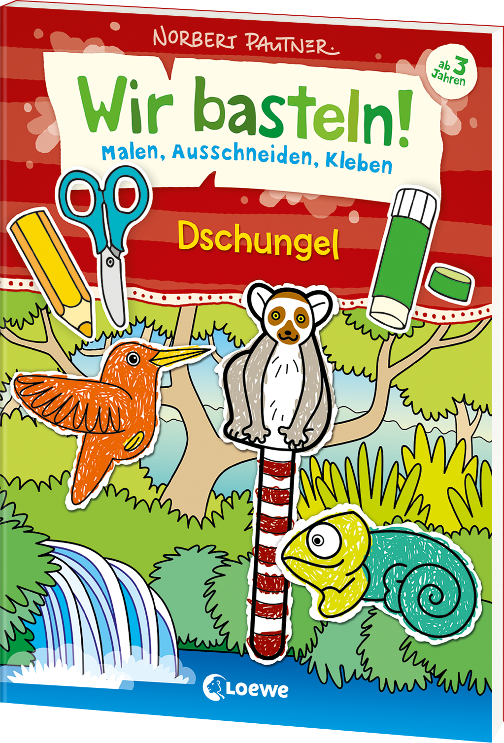 Wir basteln! - Malen, Ausschneiden, Kleben - Dschungel  9783743210424