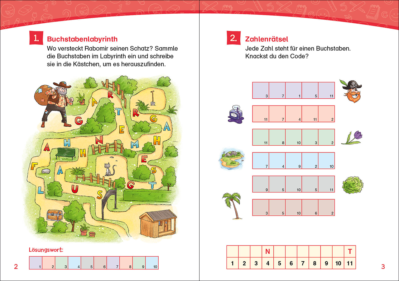 Leselöwen Rätsel-Rallye für Erstleser - 1. Klasse (Hellblau) 9783743211858_1
