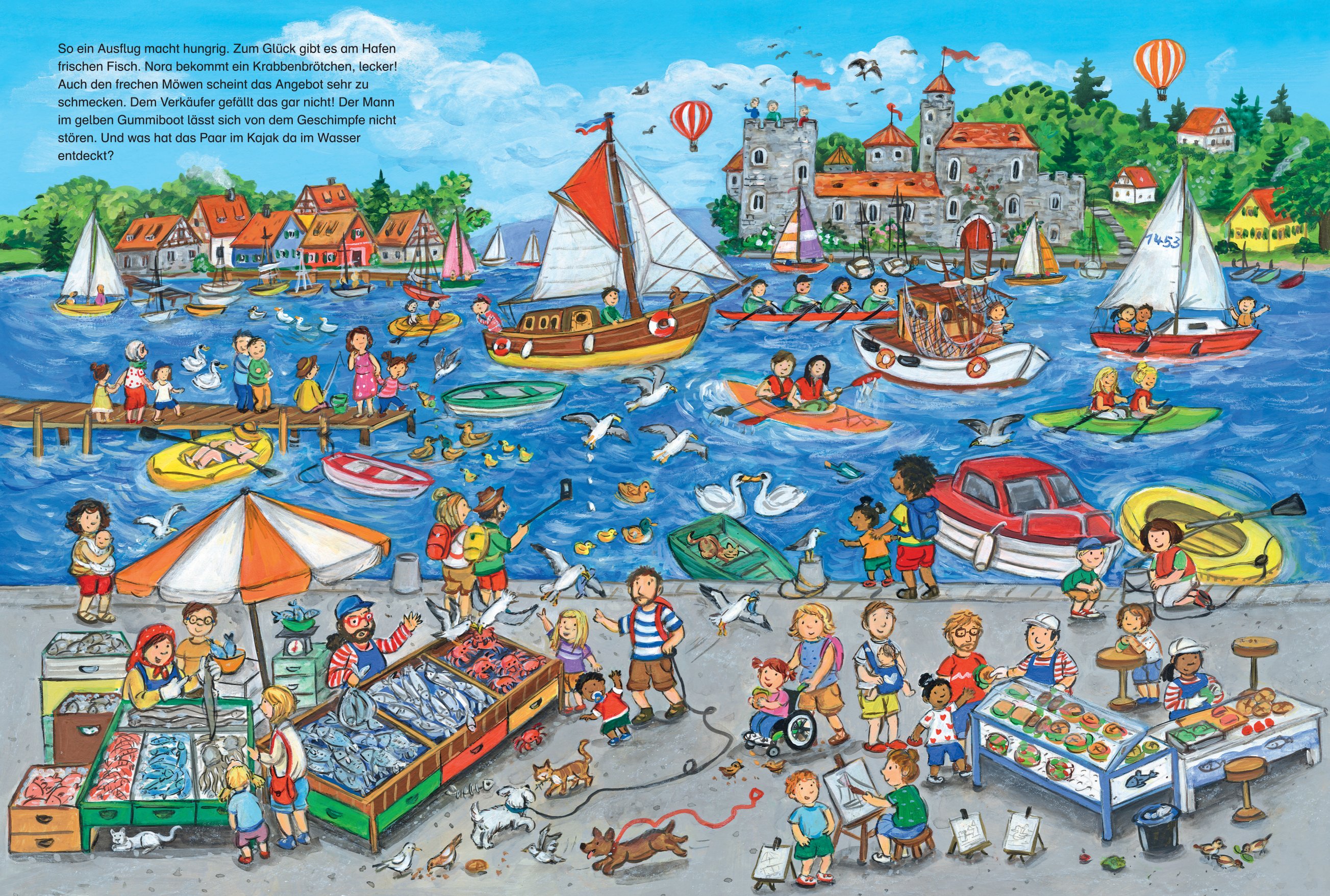 Innenseite des Buches Viel los am Wasser aus der Naturkind-Serie