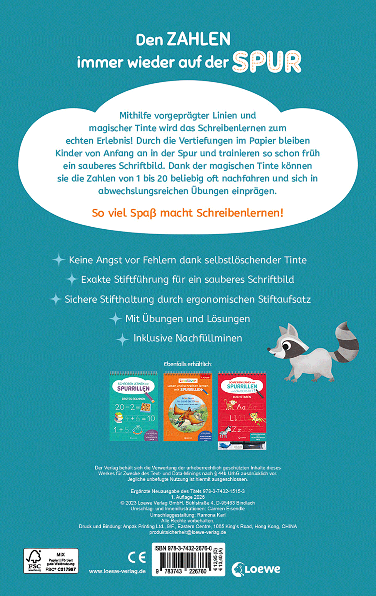 Schreiben lernen mit Spurrillen und Zauberstift - Zahlen 9783743226760_01