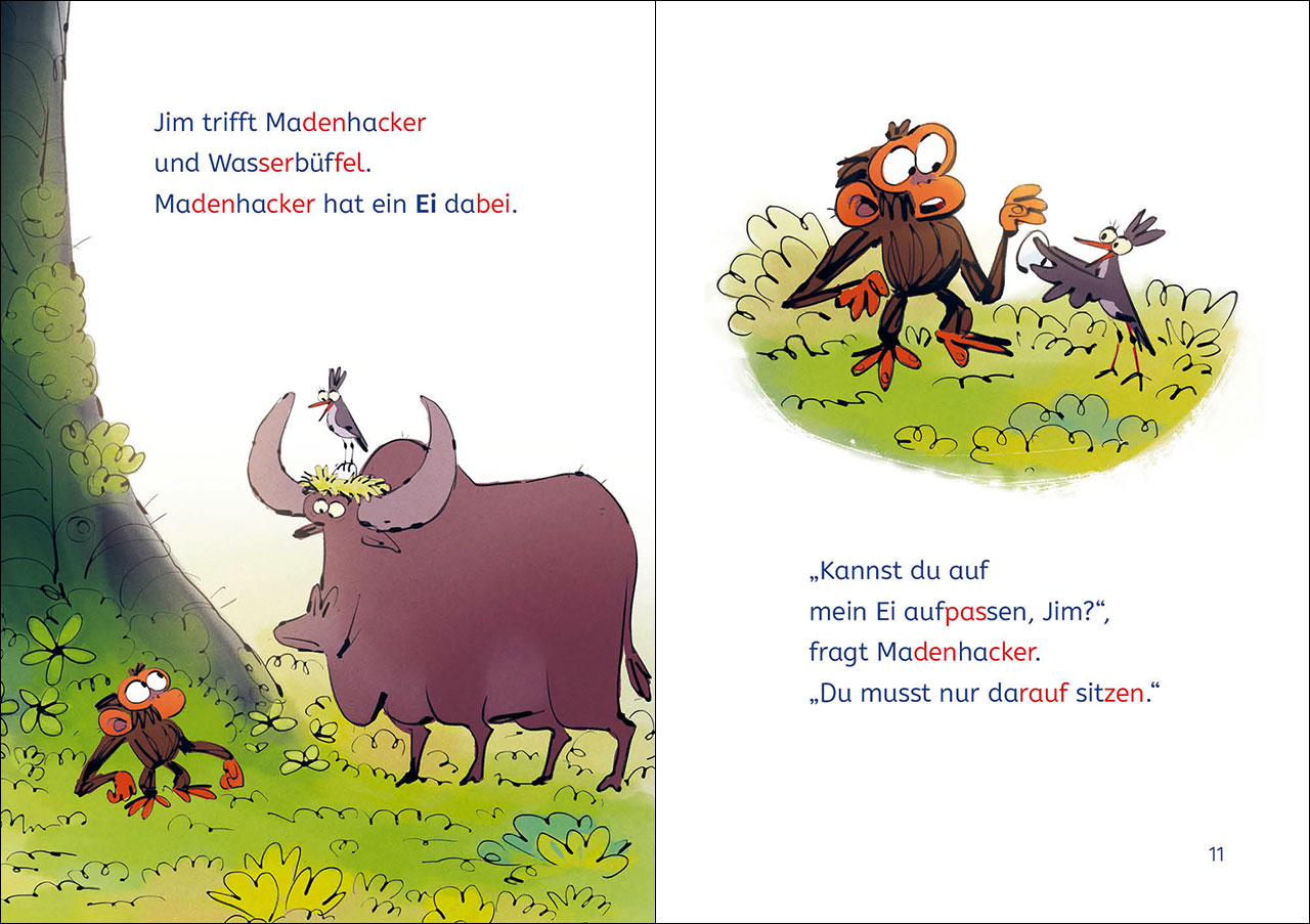 Leselöwen 1. Klasse - Jim ist mies drauf - Jim brütet etwas aus! 9783743217256_6