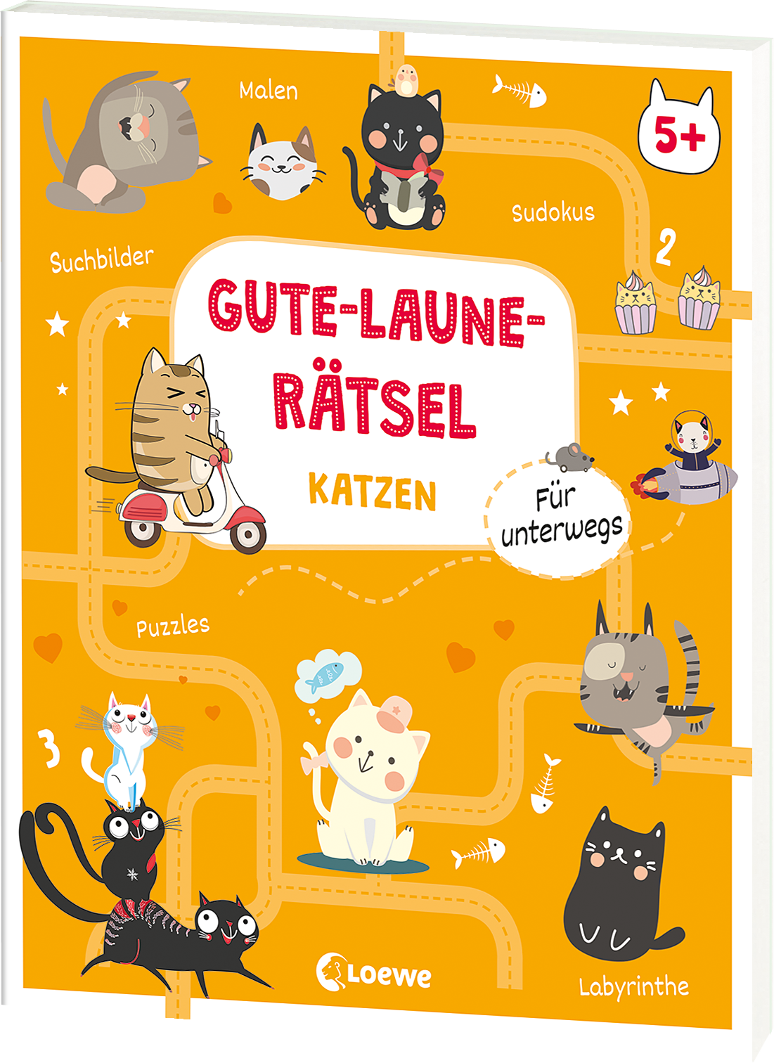 Gute-Laune-Rätsel für unterwegs - Katzen 9783743214484