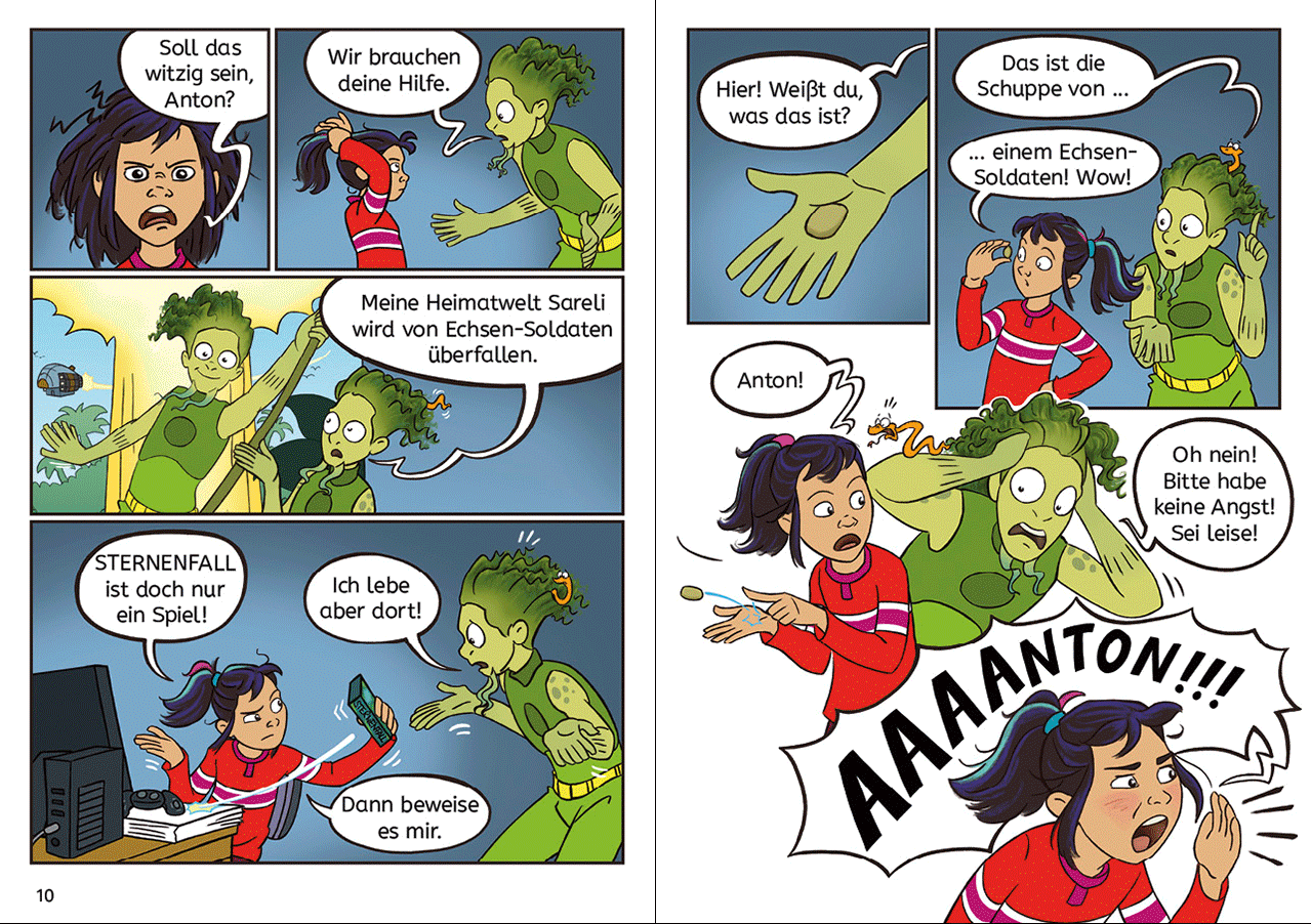 Innenseite Leseloewen Comics; Linkziel: Leseloewen Comics Landingpage Abschnitt
