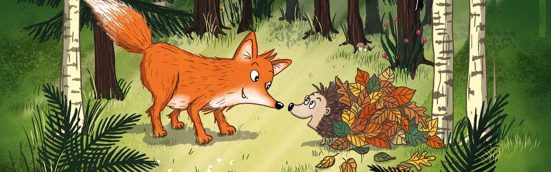 Kinderbuecher ab 5 Jahren; Banner Banner Kinderbuecher ab 5 Jahren mit einem Fuchs und einem Igel