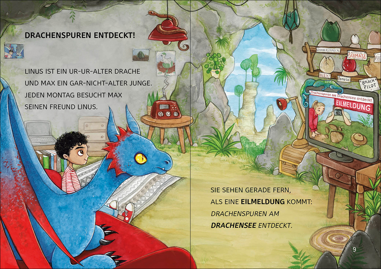 Leselöwen 1. Klasse - Drachenfreund gesucht! (Großbuchstabenausgabe) 9783743210486_1