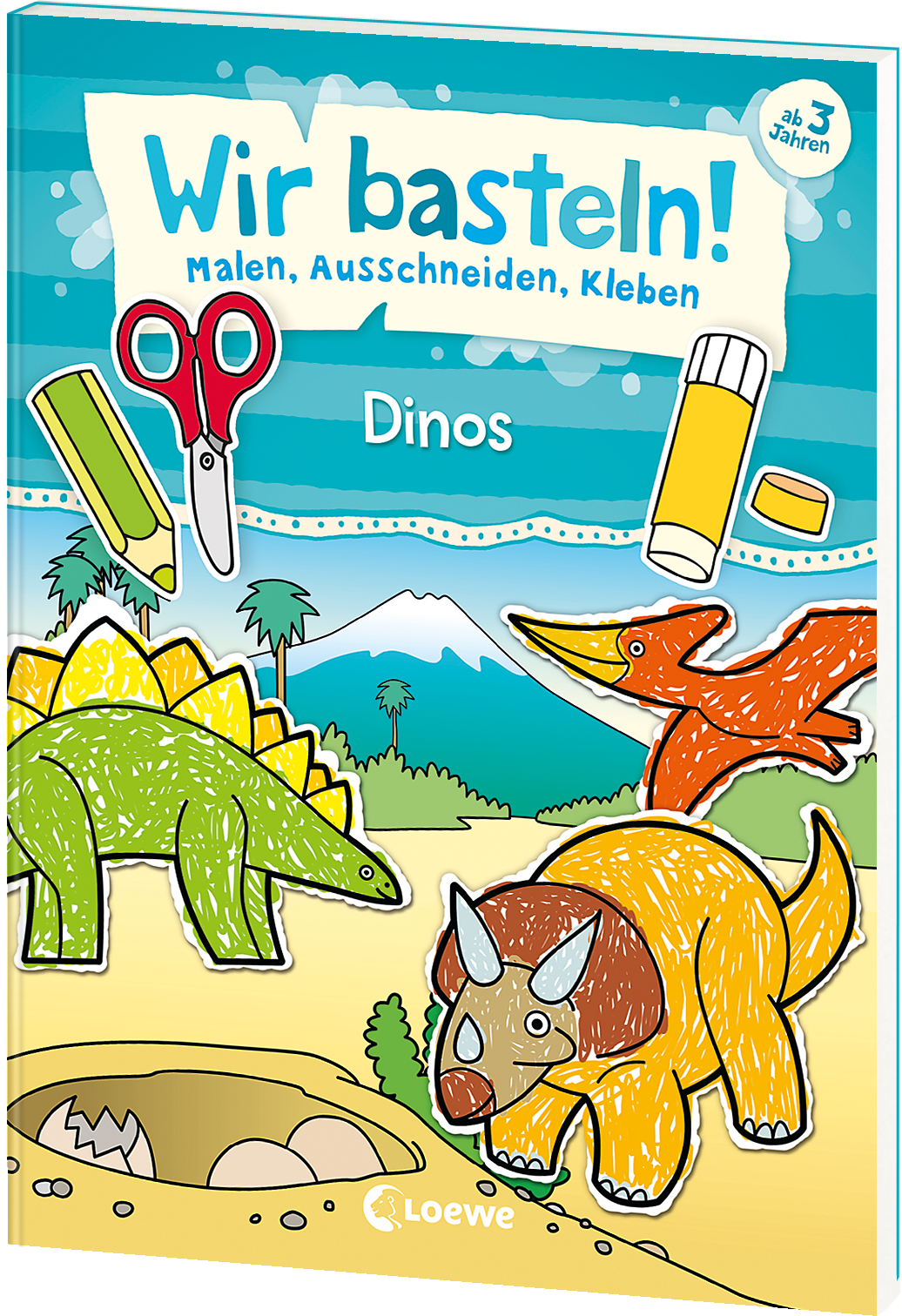 Wir basteln! - Malen, Ausschneiden, Kleben - Dinos  9783743205765