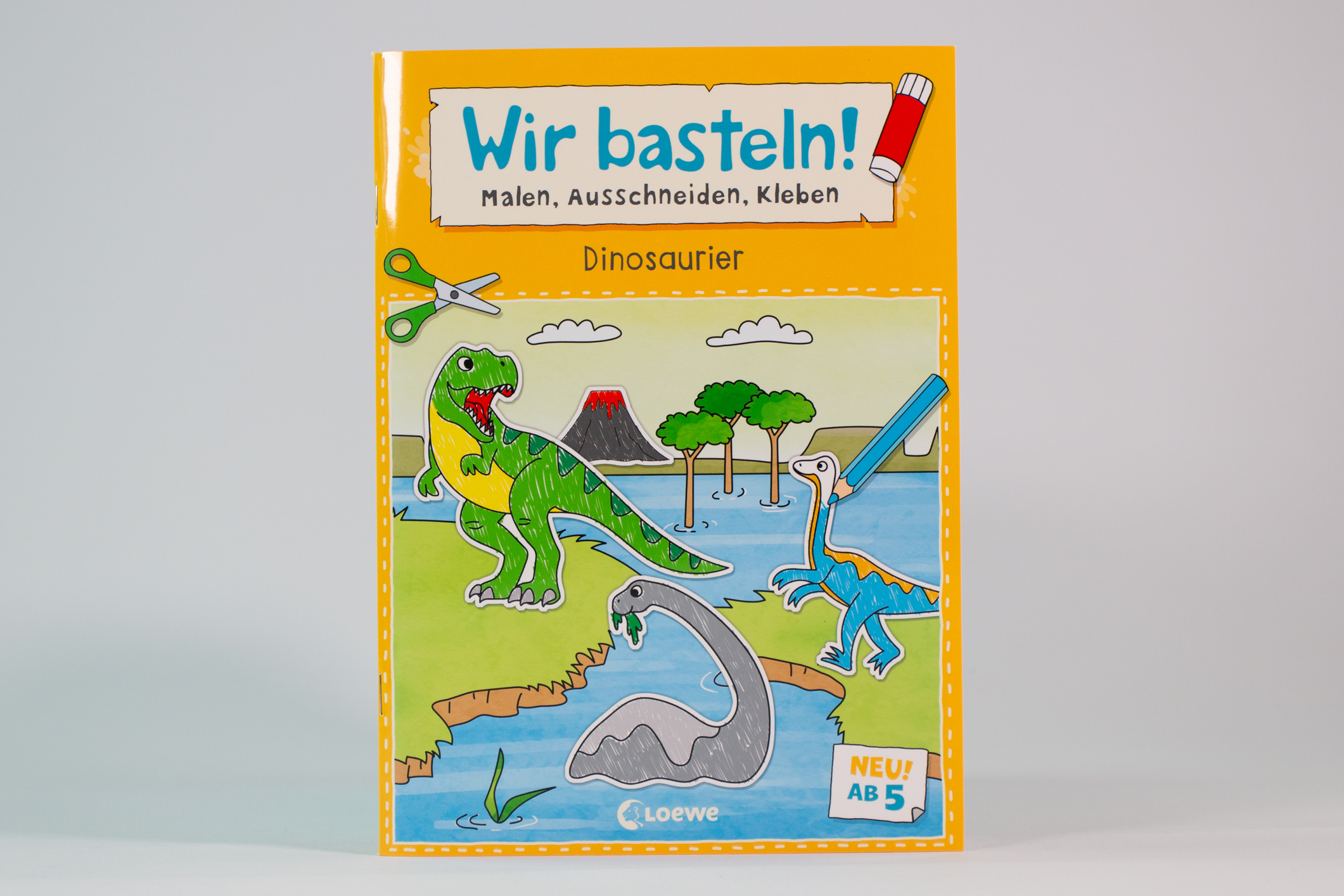 Wir basteln! ab 5 Jahren - Malen, Ausschneiden, Kleben - Dinosaurier 9783743216235_2