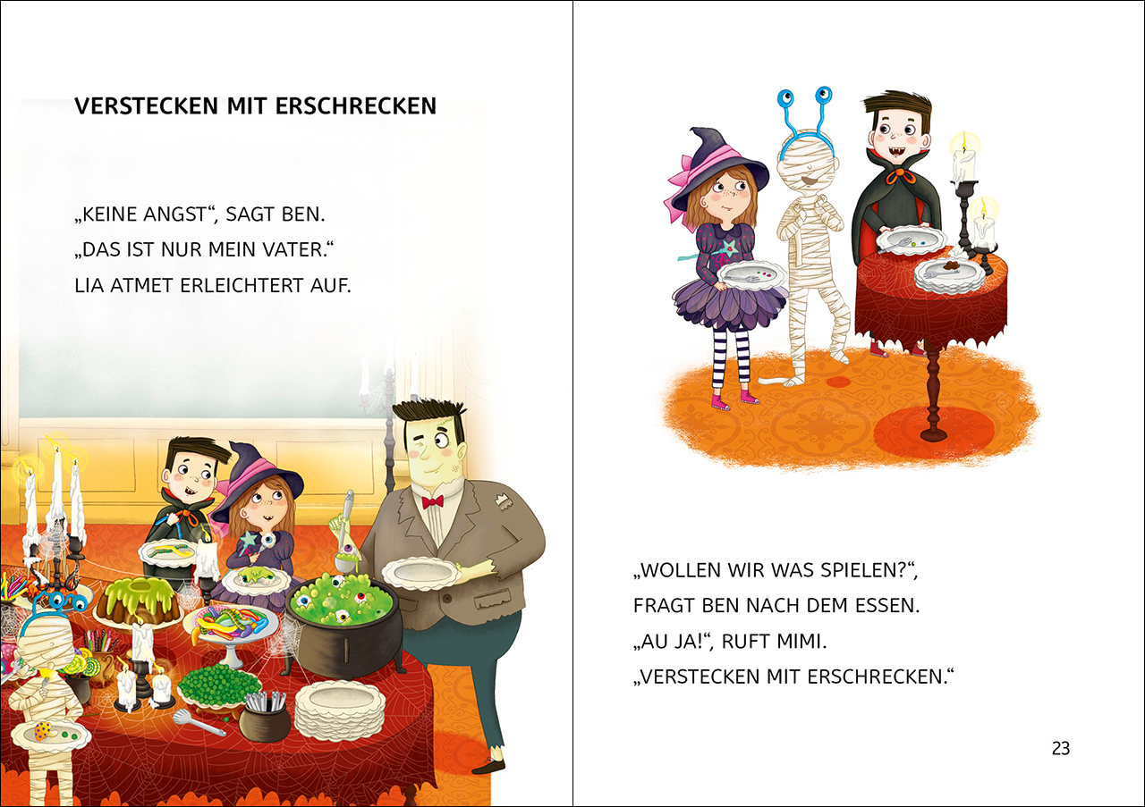 Leselöwen 1. Klasse - Willkommen im Spukschloss! (Großbuchstabenausgabe) 9783743214293_4