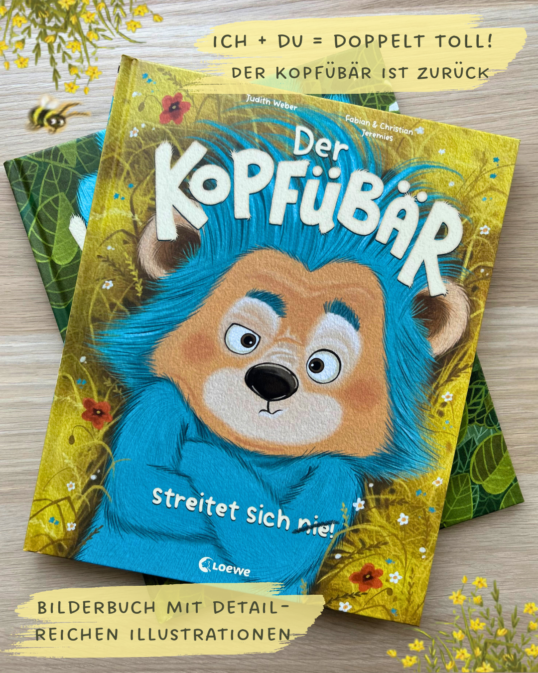 Foto von Kopfübär streitet sich nie Linkziel: Instagram Loewe Kinderbuch