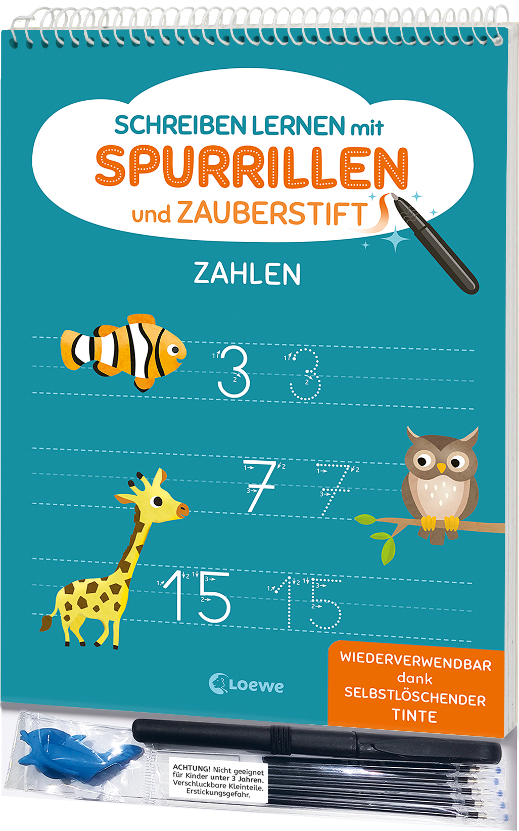 Schreiben lernen mit Spurrillen und Zauberstift - Zahlen 9783743226760