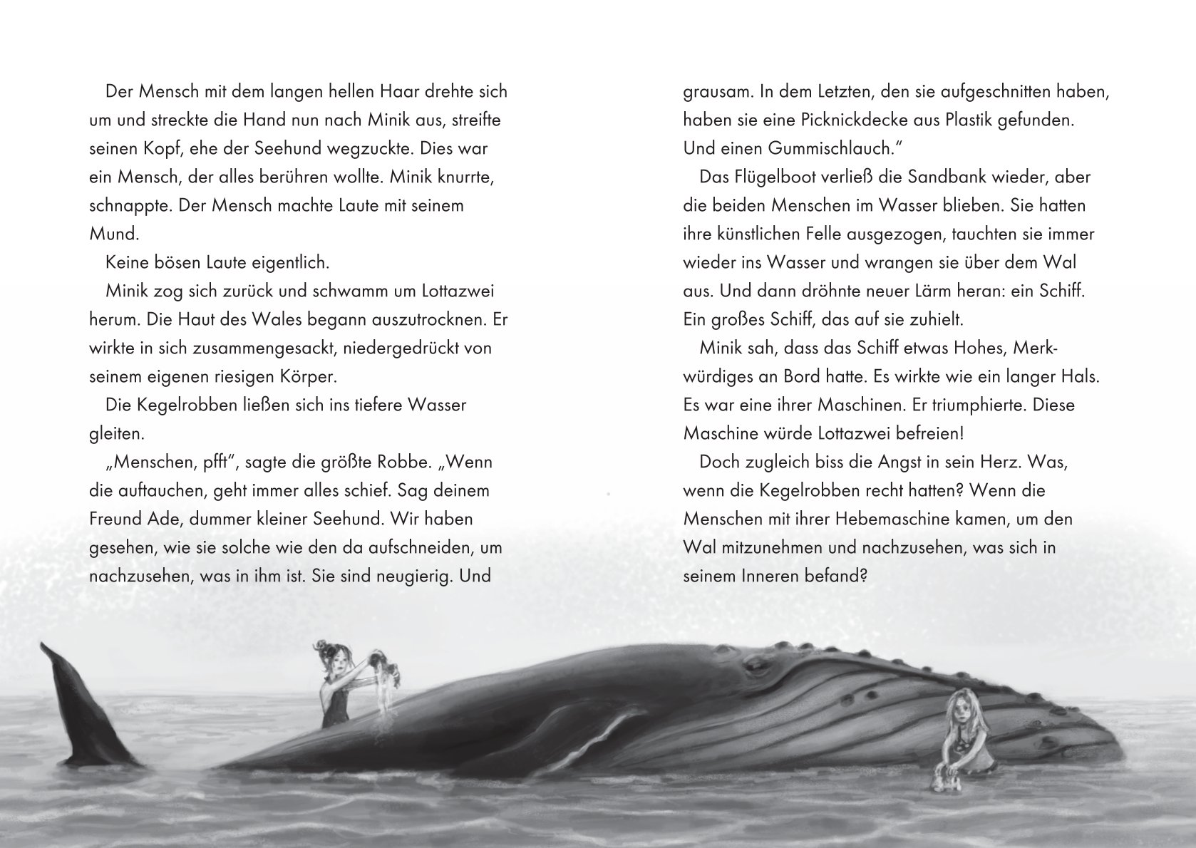Innenseite des Buchs Minik - Aufbruch ins weite Meer von Antonia Michaelis