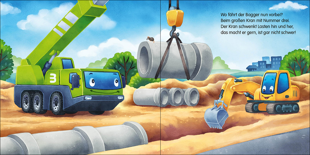 Gute Nacht, kleiner Bagger! 9783743205192_3 Gute Nacht, kleiner Bagger! 9783743205192_3
