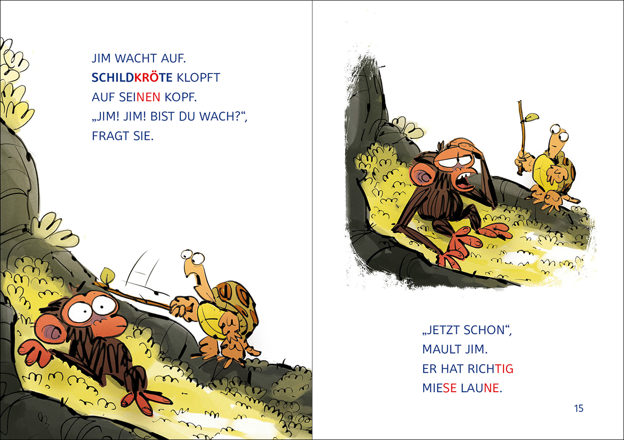 Leselöwen 1. Klasse - Jim ist mies drauf - Fertig, los ... Banane! (Großbuchstaben) 9783743215863_4