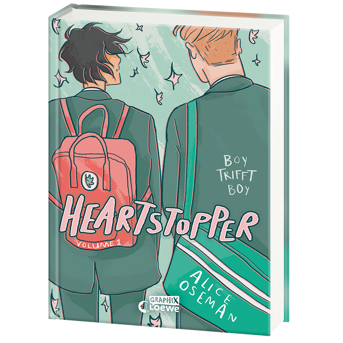 3D-Cover der Graphic Novel Heartstopper Band 1 von Alice Oseman