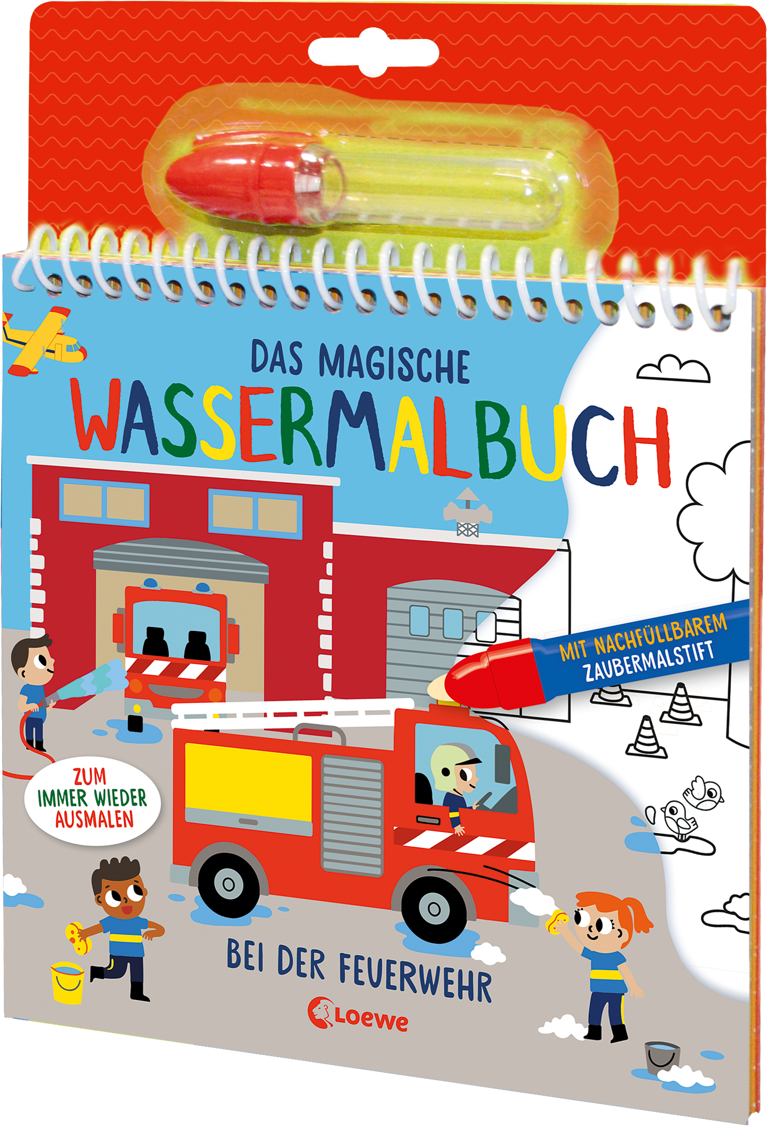 Das magische Wassermalbuch - Bei der Feuerwehr 9783743219403