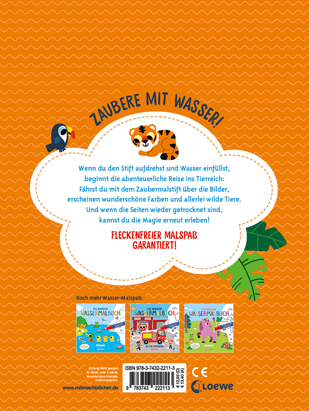 Das magische Wassermalbuch - Wilde Tiere 9783743222113_01