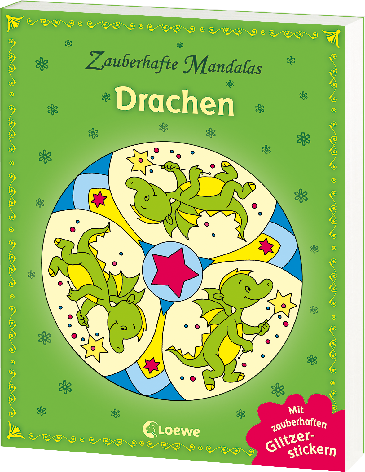Zauberhafte Mandalas: Drachen (mit Glitzerstickern)