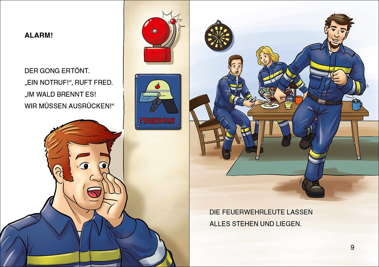 Leselöwen 1. Klasse - Achtung, Feuerwehr im Einsatz! (Großbuchstabenausgabe) 9783743207585_2