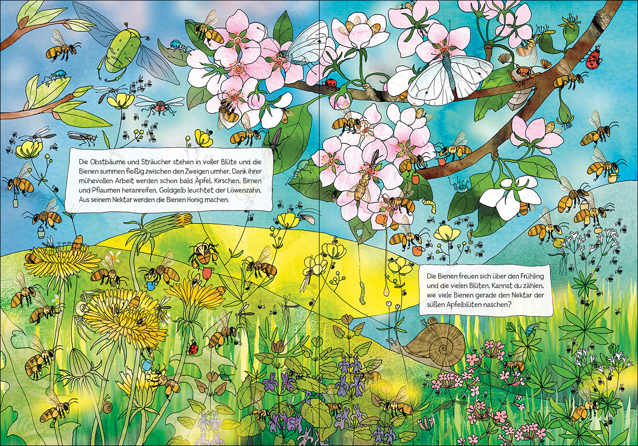 Viel los bei den Bienen! 9783743214514_1