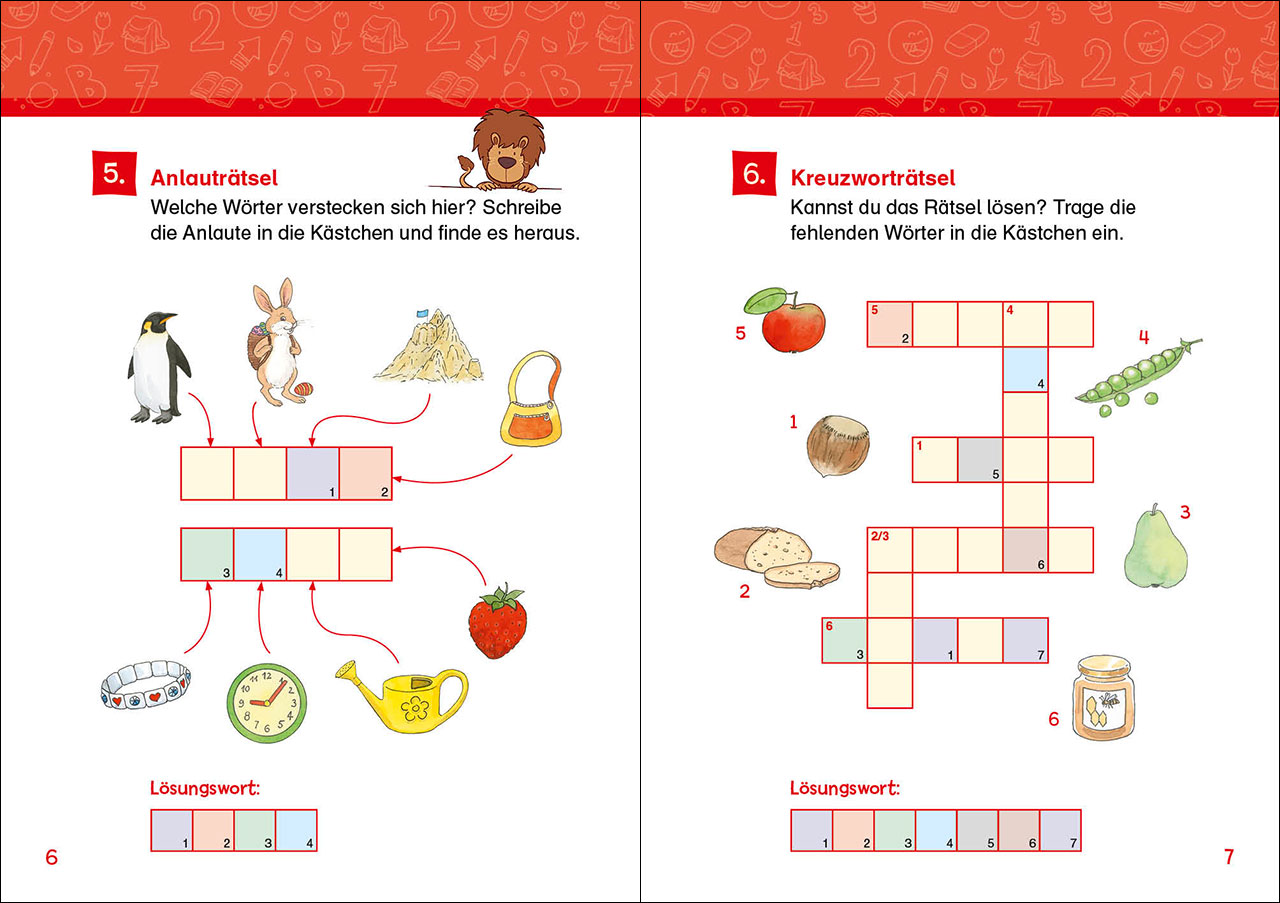 Leselöwen Kreuzworträtsel für Einsteiger - 1. Klasse (Himmelblau) 9783743216822_3 Leselöwen Kreuzworträtsel für Einsteiger - 1. Klasse (Himmelblau) 9783743216822_3