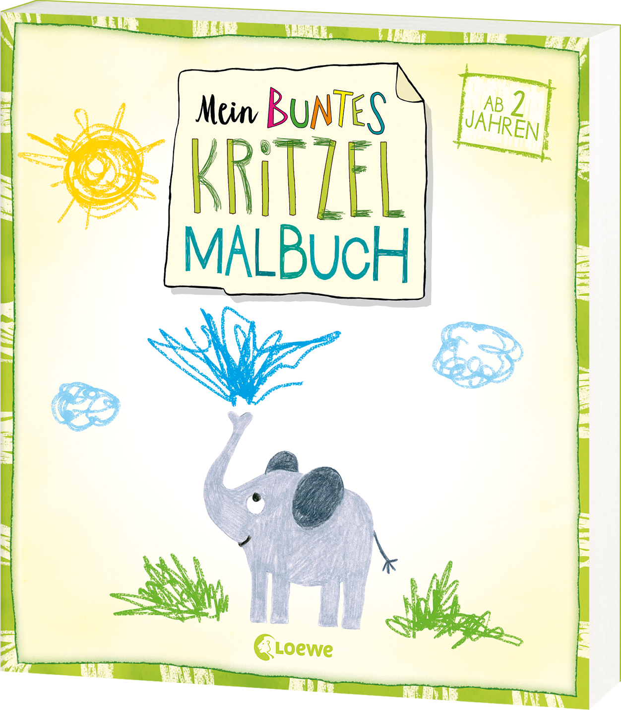 Mein buntes Kritzel-Malbuch (Elefant) 9783743205215