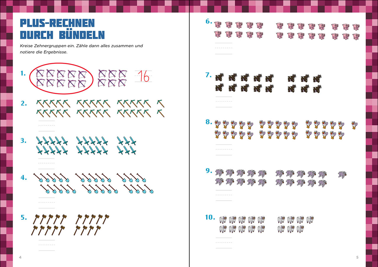 Mathe für Minecrafter - Mein extrastarkes Übungsbuch 9783743215573_1
