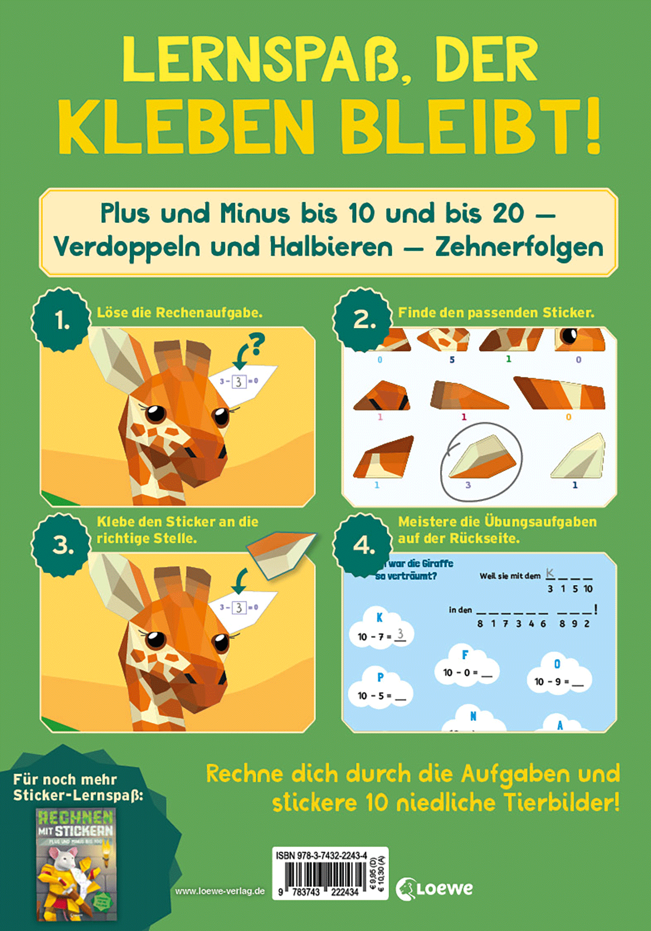 Rechnen mit Stickern - Plus und Minus bis 20 9783743222434_01